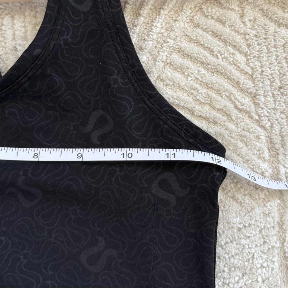 Lululemon Racerback Tank Top Emboss Black size 4 - Picture 5 of 5